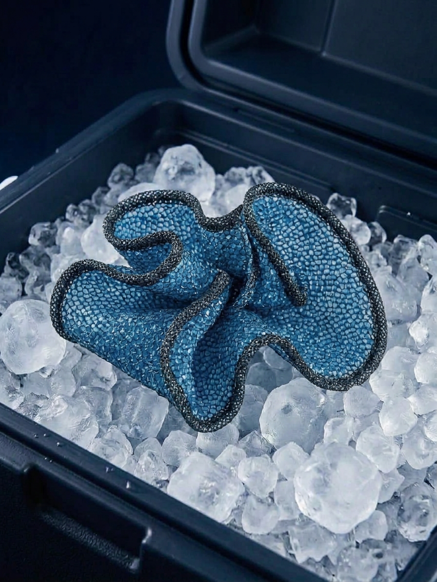 Cooling inserts in a cart cooler on ice