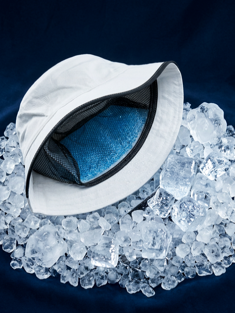 Cooling insert inside the bucket hat